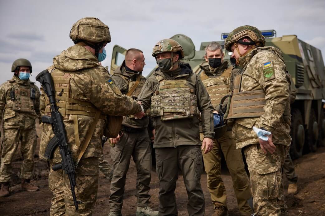 Ukraine’s Zelensky Visits Donbas Amid Russian Troop Build-up Near Border