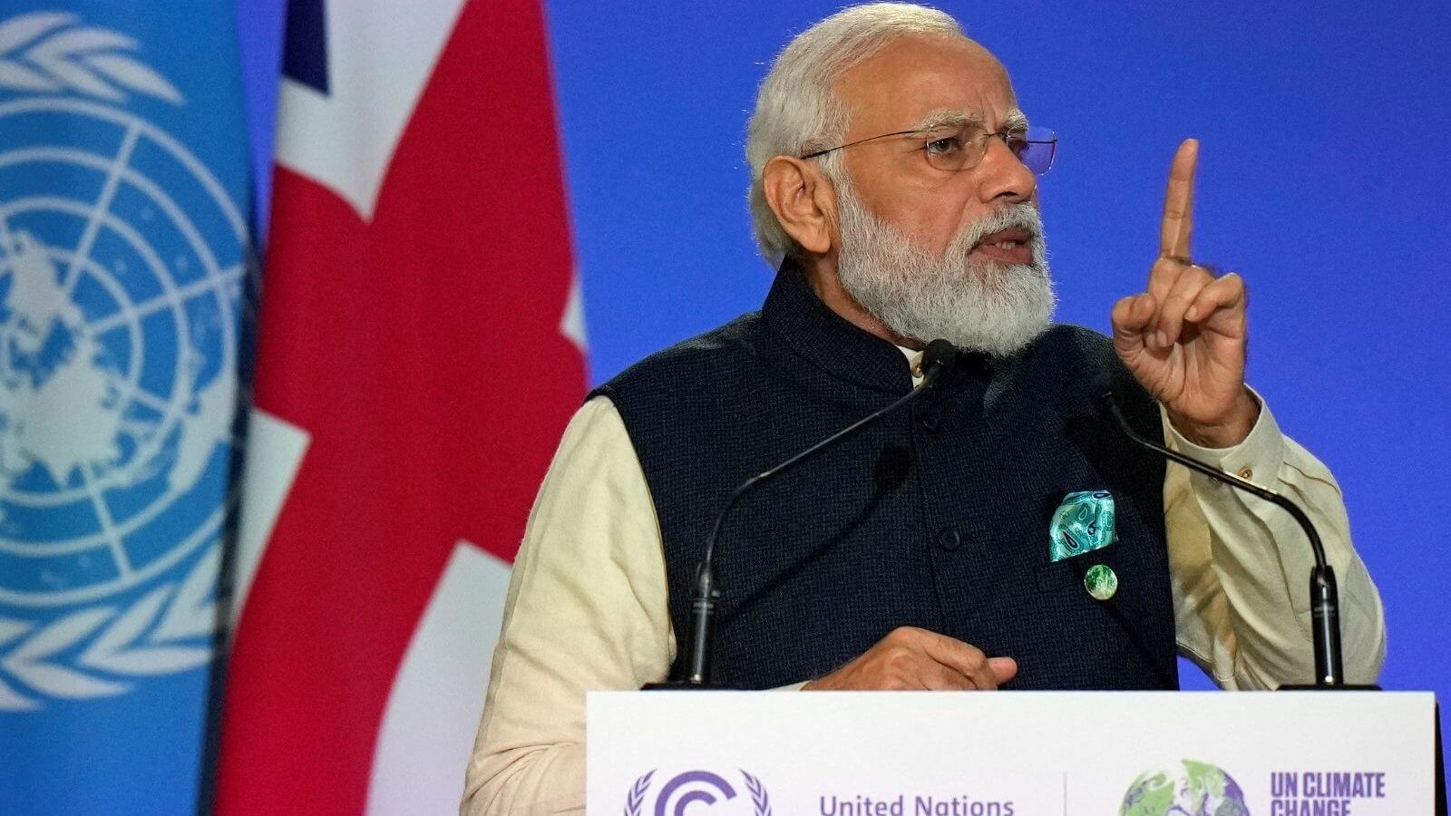 Modi Commits to Carbon Neutrality by 2070 at COP26