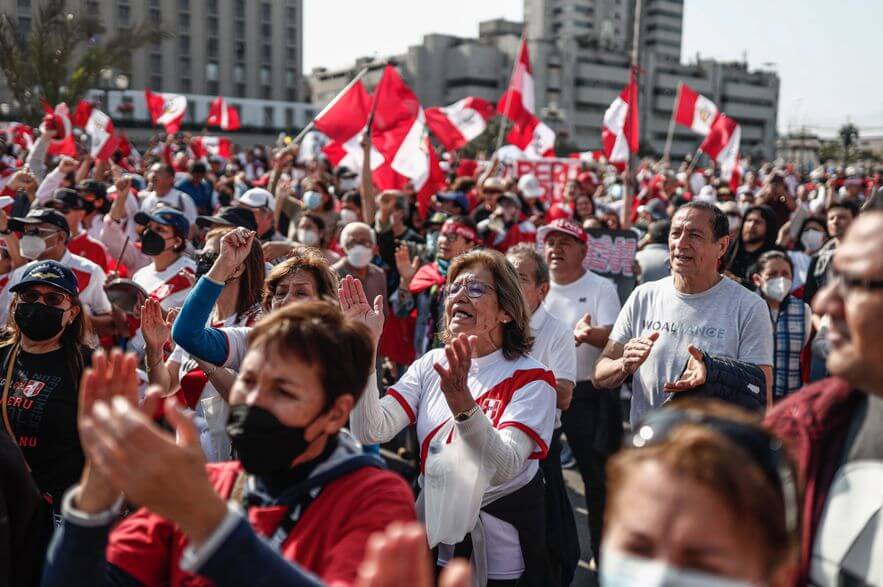 Thousands Protest in Peru Demanding Leftist President Castillo’s Resignation