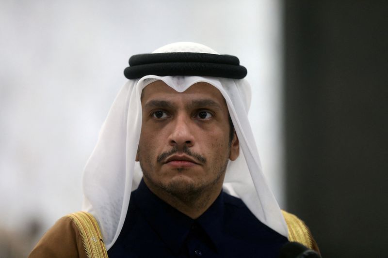 The announcement was made by Qatari FM Sheikh Mohammed bin Abdulrahman al Thani (in pic).