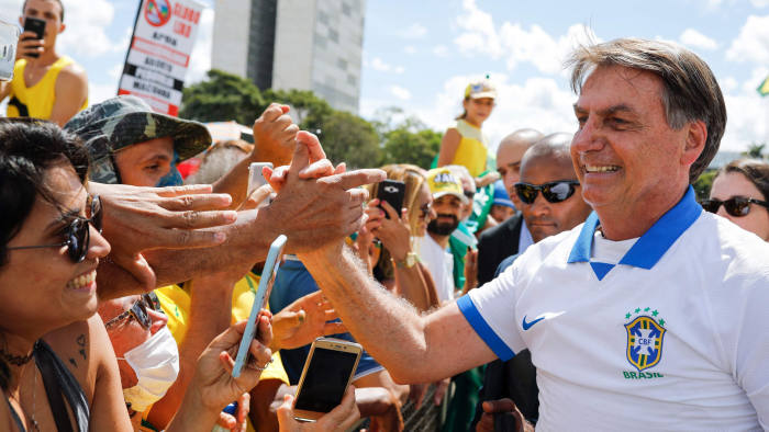 Bolsonaro has been close contact with supporters during the ongoing pandemic.