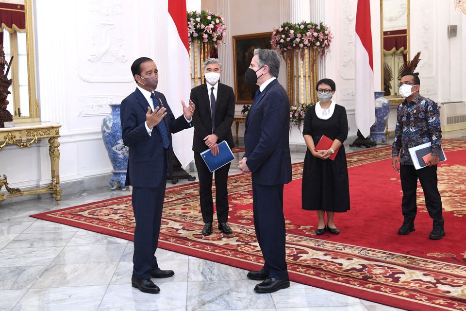 US Secretary of State Antony Blinken met with Indonesian President Joko Widodo in Jakarta. He is scheduled to visit Malaysia and Thailand later this week.