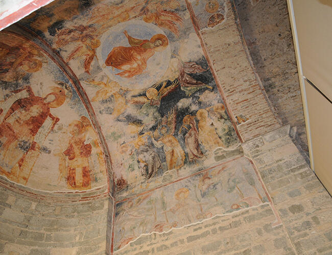 Restored mosaics and frescoes