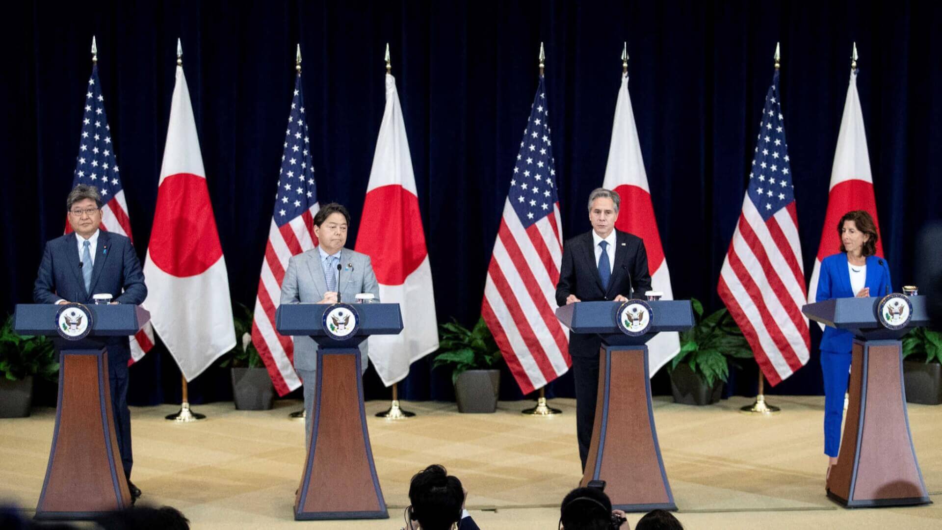 US, Japan Denounce Russian Aggression, China’s “Opaque Lending Practices” in 2+2 Meeting