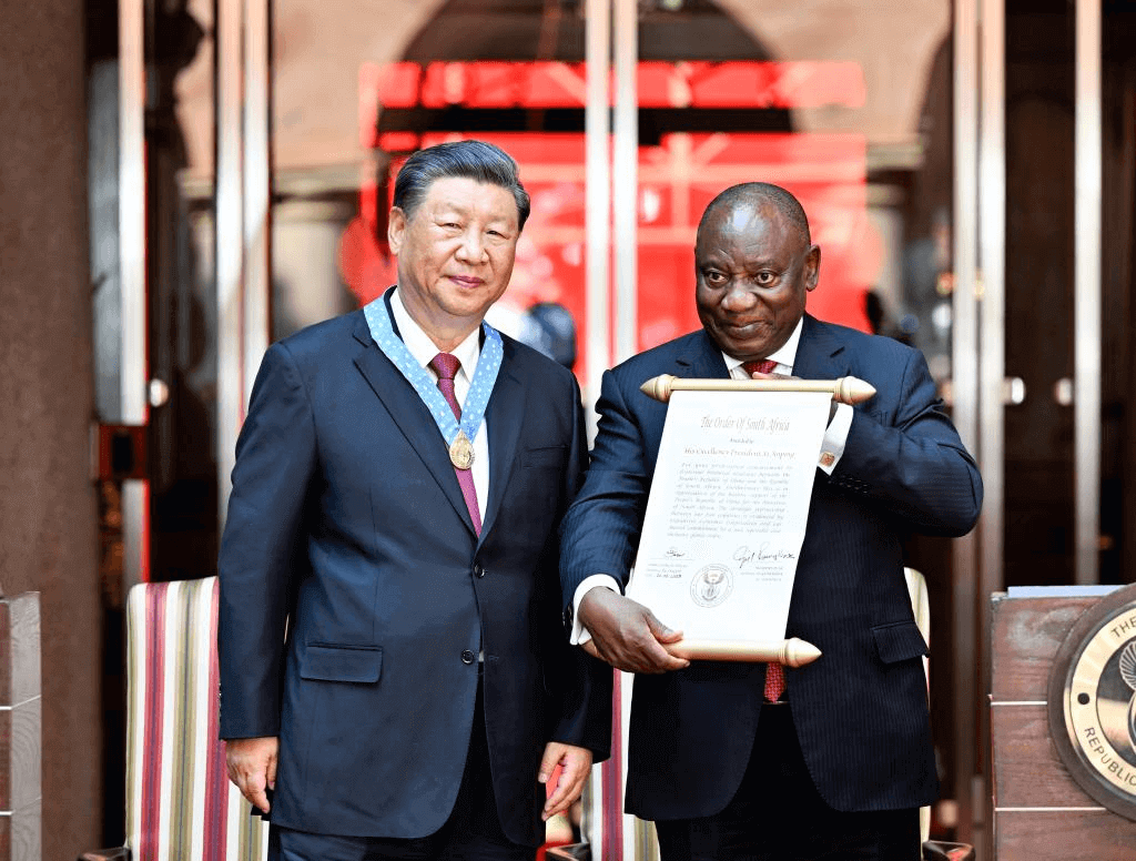 South Africa Bestows China’s Xi Jinping with Highest Honour for a Head of State