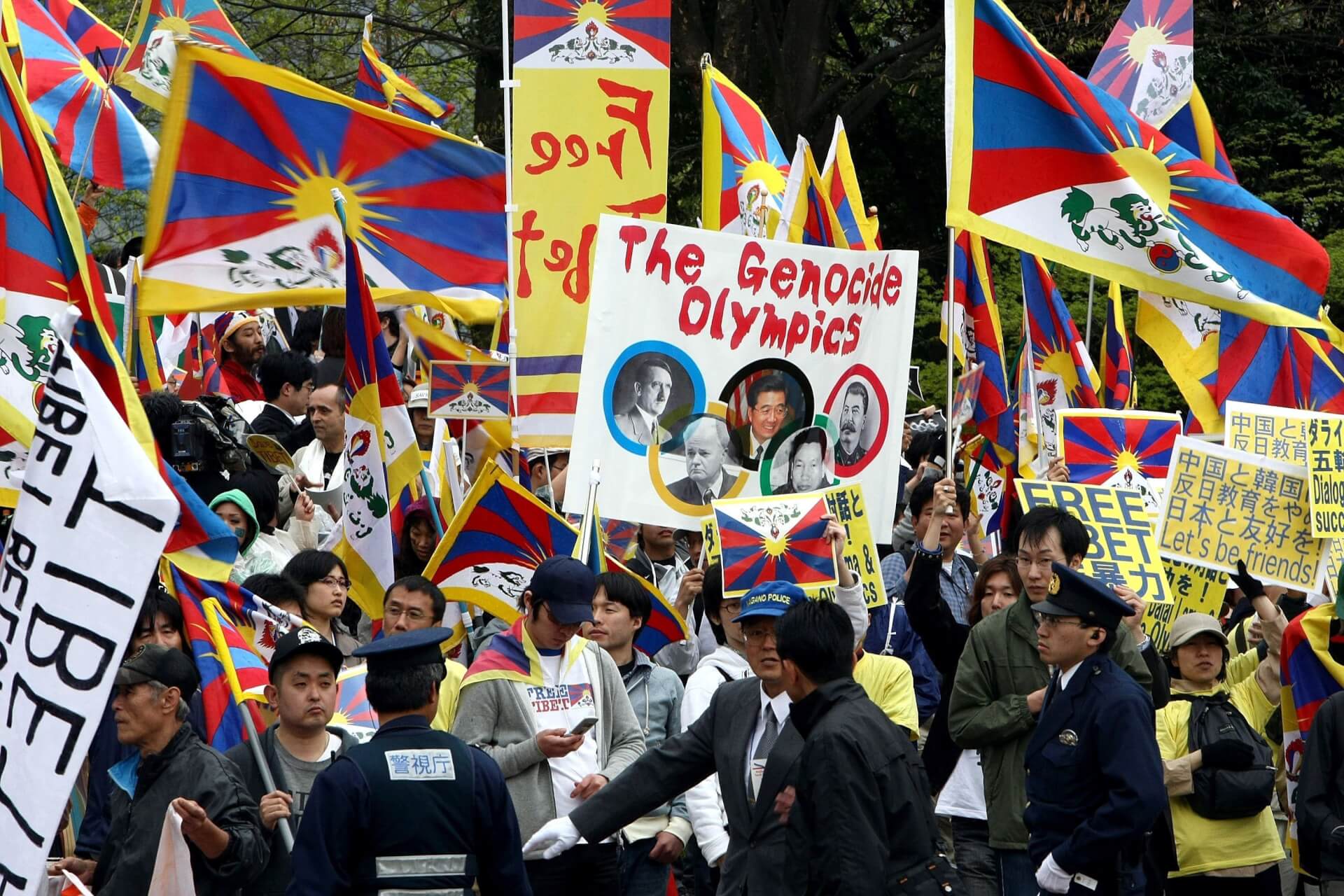 Hundreds of Tibetan and Uyghur Activists Protest IOC’s Complicity in China’s Atrocities