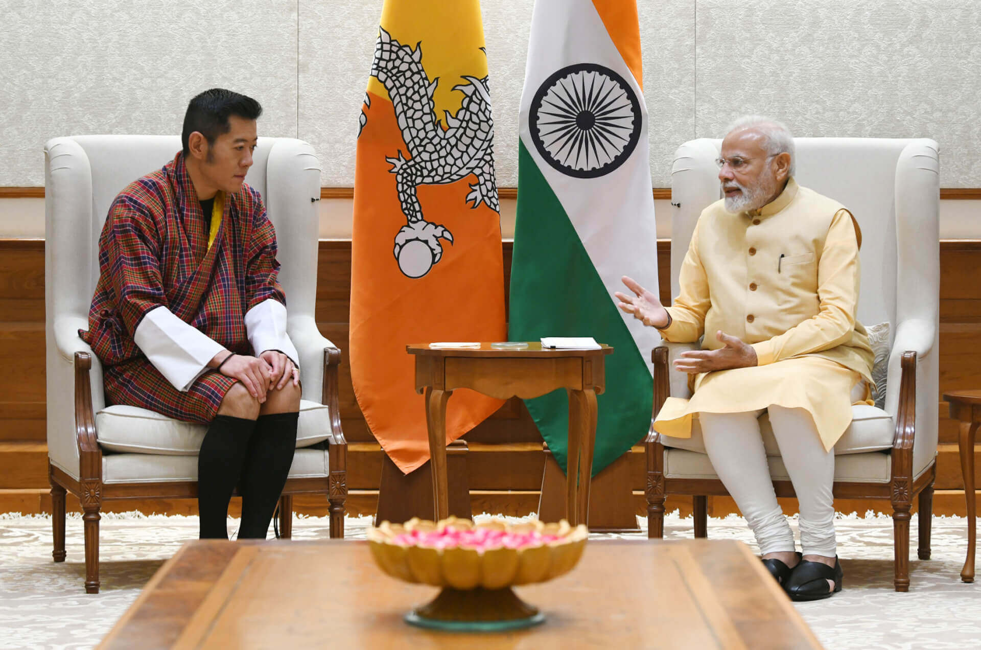 King of Bhutan Visits India to Discuss Border Infrastructure Projects with Top Ministers, Business Leaders