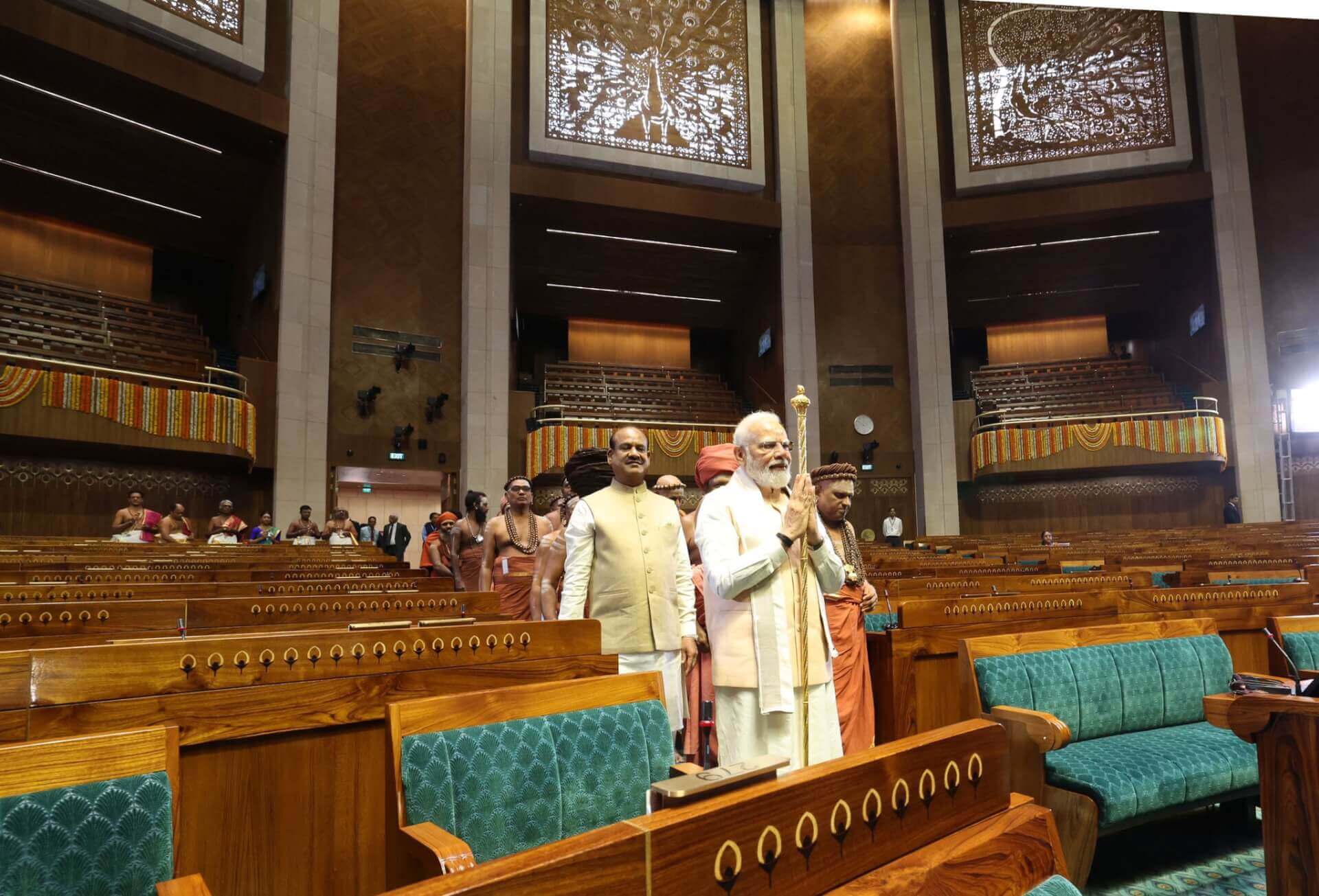 PM Modi Lauds New Parliament Building as Symbol of Indians’ “Aspirations and Dreams”