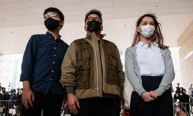 Hong Kong Incarcerates 3 Lead Pro-Democracy Activists