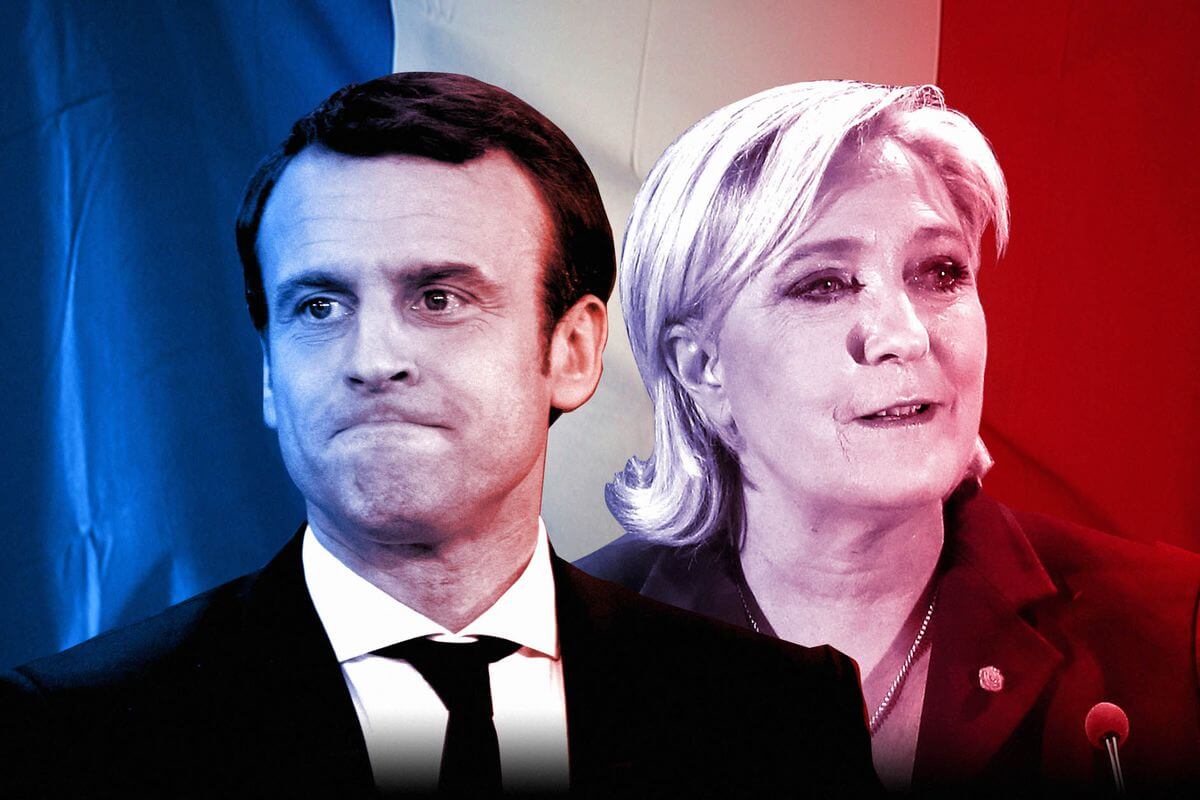 Macron, Le Pen Reach Second Round of Elections, Spar Over France’s Position in EU