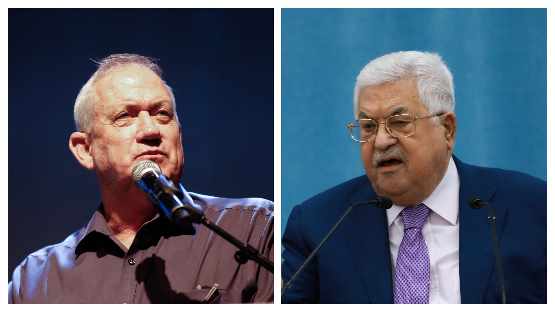 Israel DM Gantz Hosts Palestine President Abbas at His Home