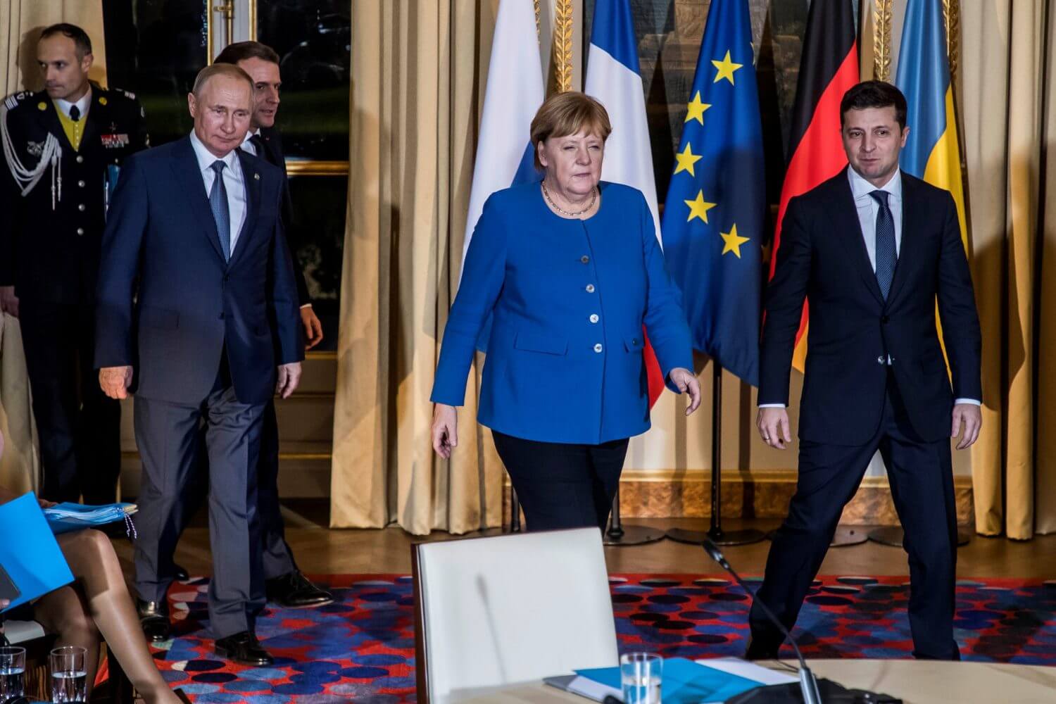 Merkel and Macron Discuss Donbas Conflict With Zelensky and Putin