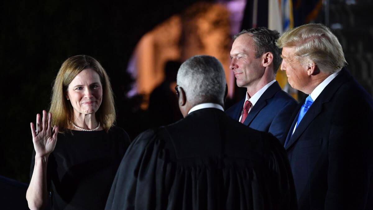 Conservative Judge Amy Coney Barrett Sworn in as Ninth US Supreme Court Justice