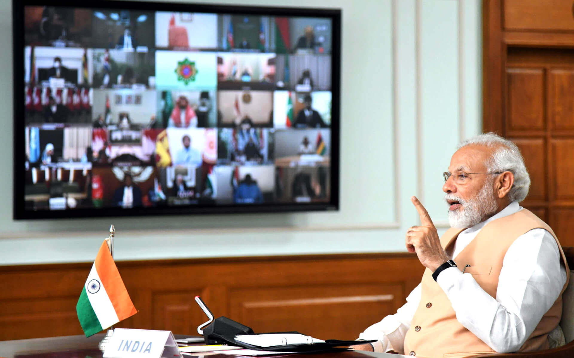 Narendra Modi Attends NAM Videoconference, Covertly Blasts Pakistan