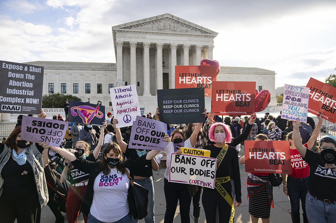 Protests Break Out After Leaked US Supreme Court Judgement Strikes Down Right to Abortion