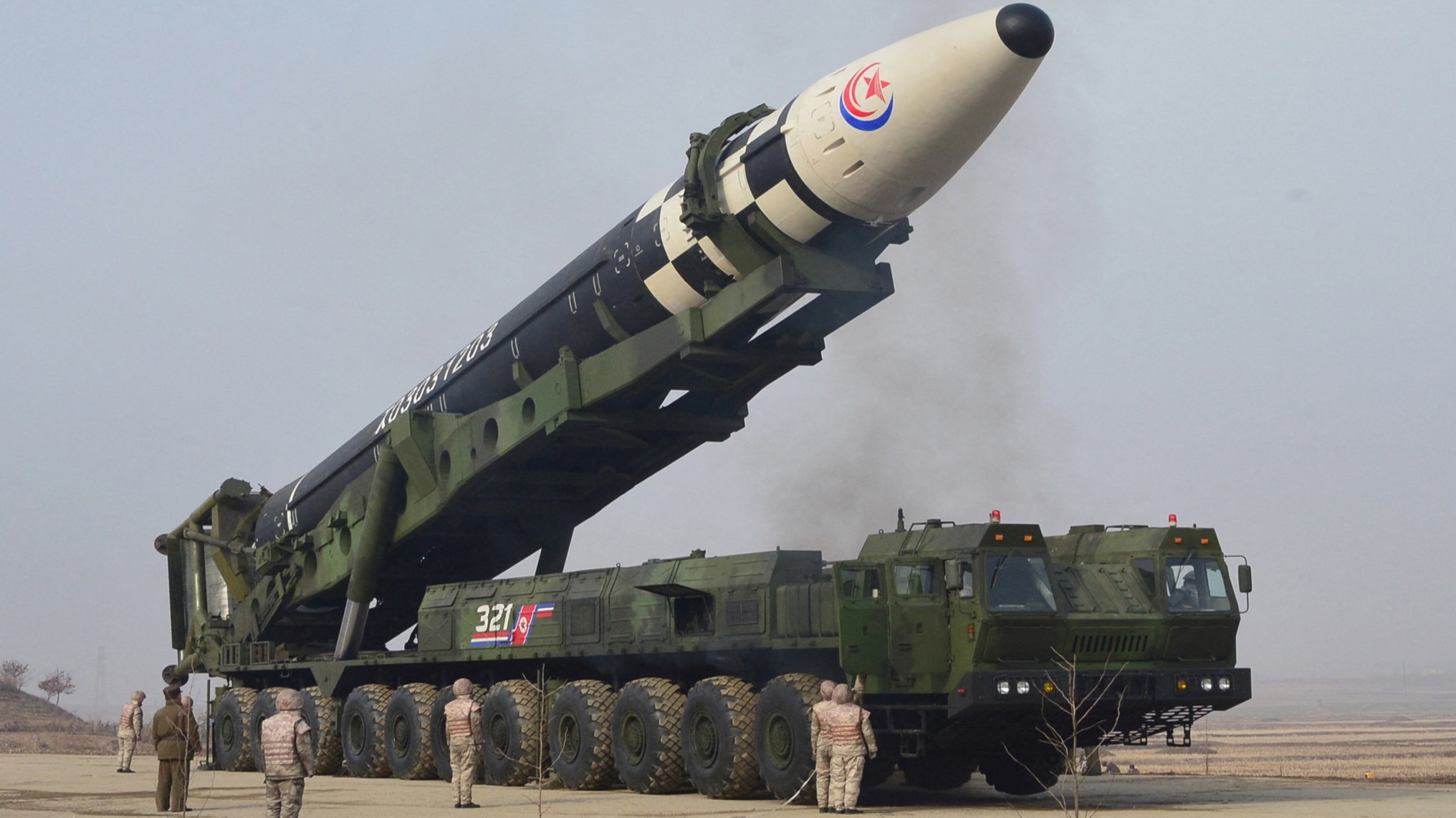 North Korea's Hwasong-17 Intercontinental Ballistic Missile (ICBM).