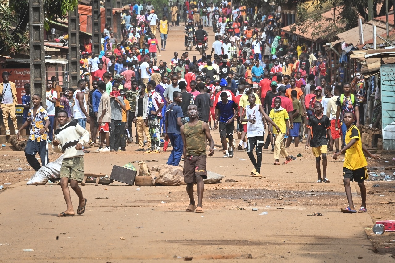 Citizens took to the streets of Guinean capital Conakry on Thursday to protest against the military junta, which has been in power since Lt. Col. Mamady Doumbouya ousted President Alpha Condé in September 2021.