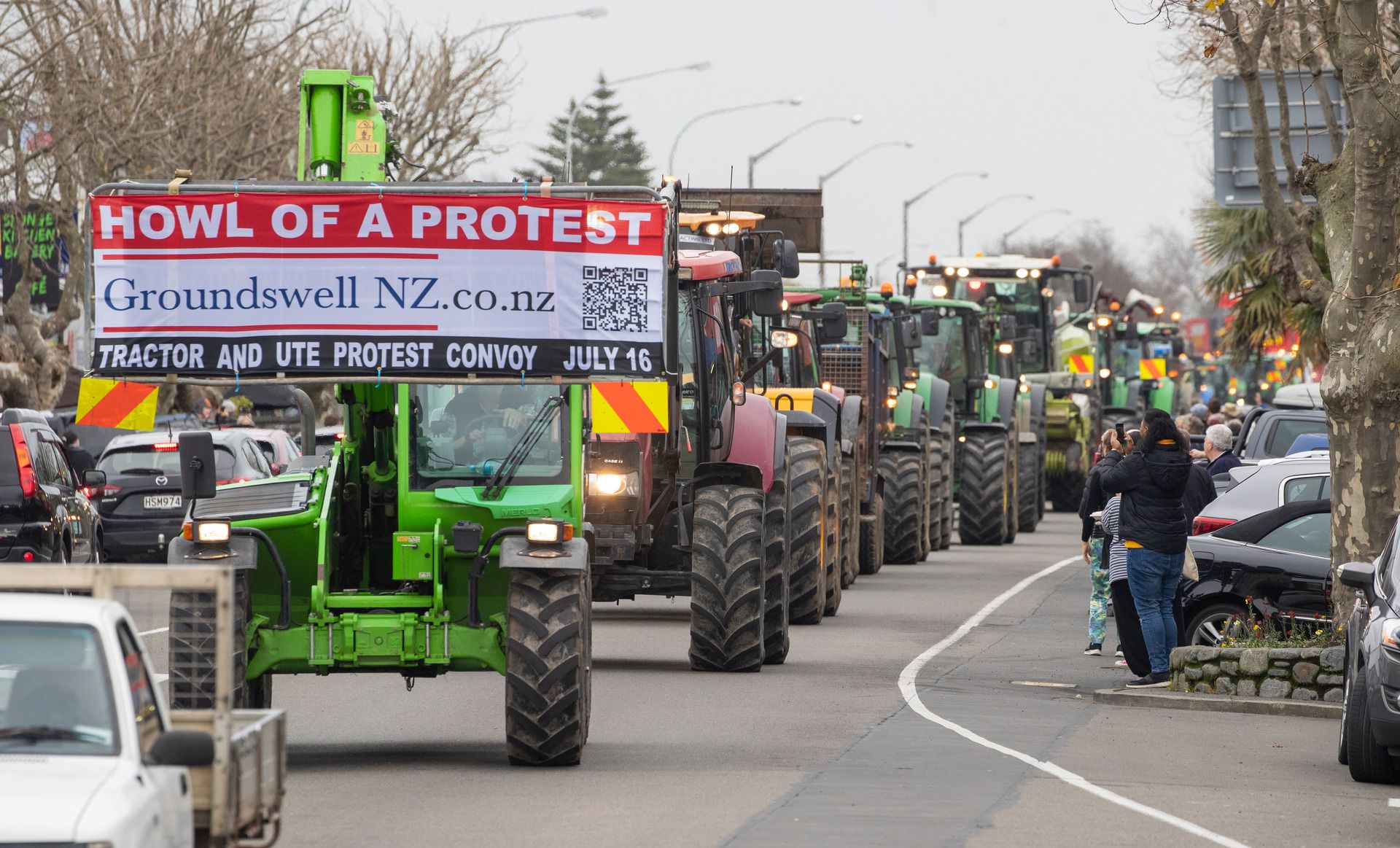 Farmers in New Zealand staged countrywide protests on Thursday against the government’s plans to tax methane emissions from farm animals