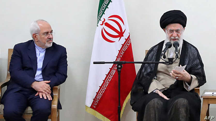 Iranian FM Zarif with Supreme Leader Ayatollah Ali Khamenei