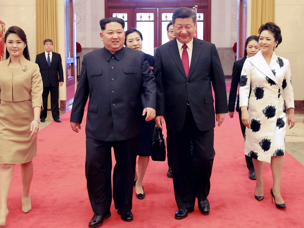 North Korean leader Kim Jong-un and Chinese President Xi Jinping in China.
