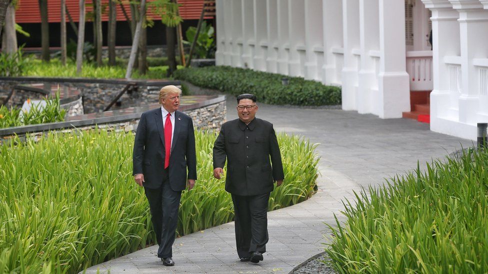 Former US President Donald Trump and Supreme Leader Kim Jong-un